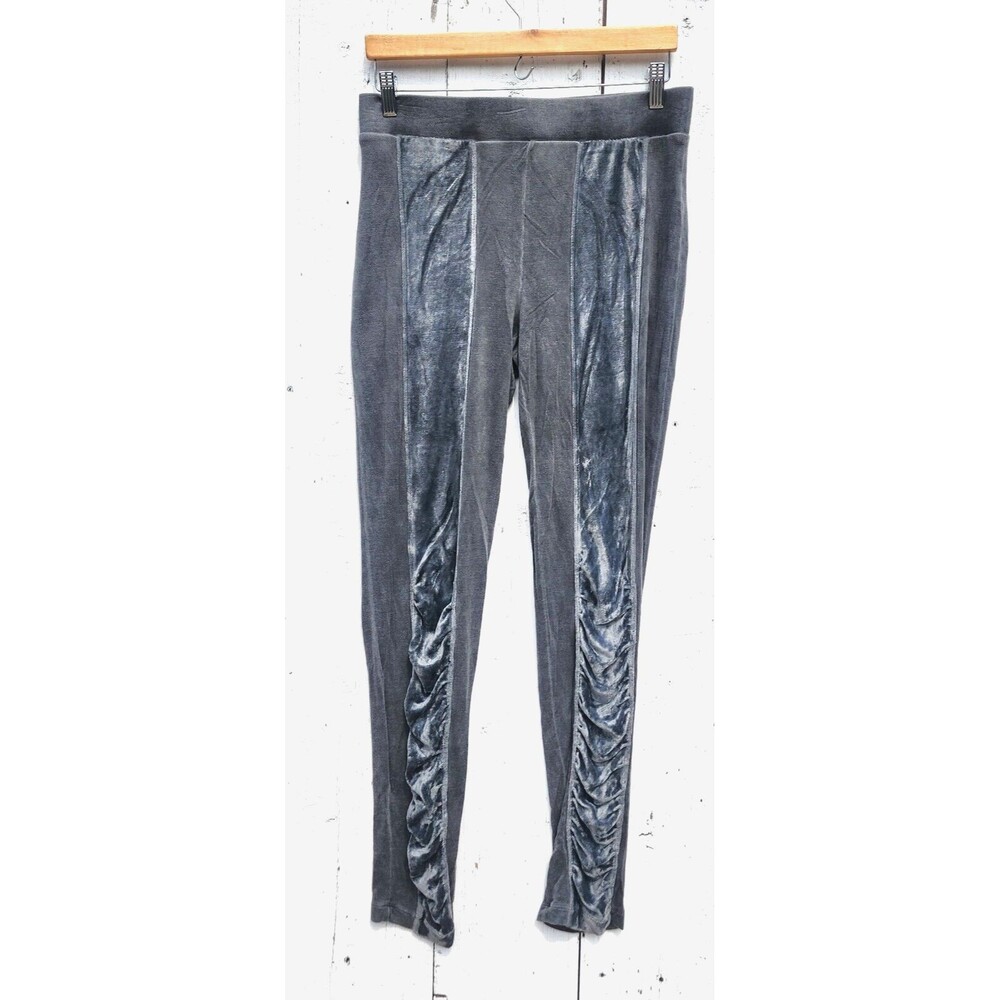 XCVI Opulence Velvet Leggings Gray Size M Bohemian Casual Ruched Fall